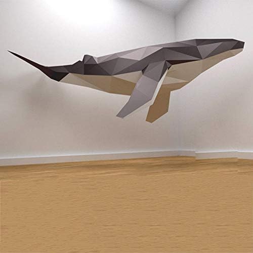 WLL-DP 3D kitov papir Skulptura ručno rađeni geometrijski origami puzzle ukrasi DIY životinjski papir Model