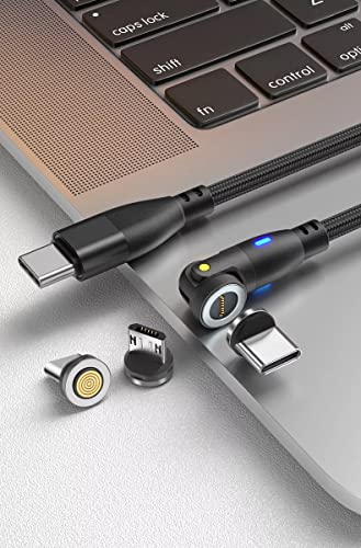 Impulse želi 540º USB Tip' C '3-u-1 magnetni kabl za brzo punjenje sa magnetno izmjenjivim vrhovima