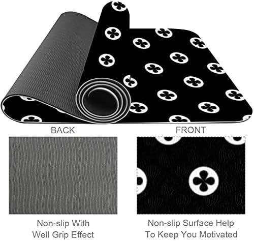 Dragon Sword crno-bijeli uzorak tačaka Premium debela prostirka za jogu Eco Friendly Rubber Health &