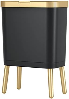 N / A 15L Zlatno smeće za kuhinju kupatilo četveronoginje push-tipa visokog stopala plastična uska kanta za