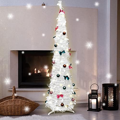 Božićno drvce od 6ft sa 80 svetla, baterijskom malom božićnom drvcu sa tajmerom, prečnikom 20in pop up xmas