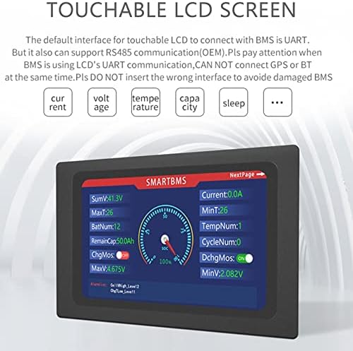 Smart BMS dodaci Daly BT modul + aktiviranje dugme RS485 UART KABEL CANBUS Touch LCD ekran za zaštitu od baterije