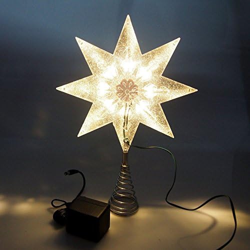 Homeford Glitter Star Plastično božićno stablo Topper, srebro, 11-1 / 2-inčni