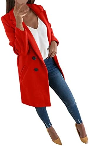 Ženski kaput s dugim rukavima otvoreni lažni džep prednji kratki kardigan jaknu od punog gumba dugačak