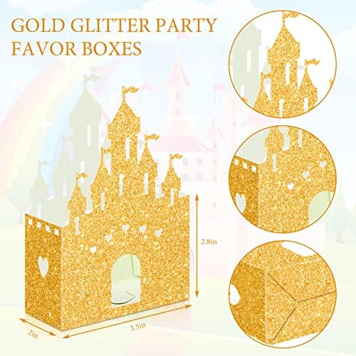 24 komada princeze dvorac kutije princeze Castle Candy kutije za dezerbu za dvorke blistaju kutije za rođendan