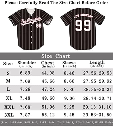 TIFIYA Los Angeles 99/23 / 24 pruge štampani Bejzbol dres la bejzbol tim majice za muškarce /