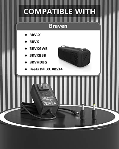 12V za Braven Bluetooth punjač za zvučnike za Braven BRV-X, BRVX, BRVXGWB, BRVXBBB, BRV-HD kabl za