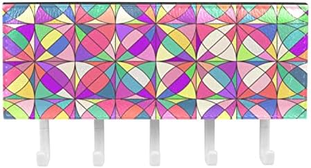 Guerotkr Zidne kuke, viseće kuke, ljepljive kuke za viseće, apstraktno šareno geometrijsko umjetničko