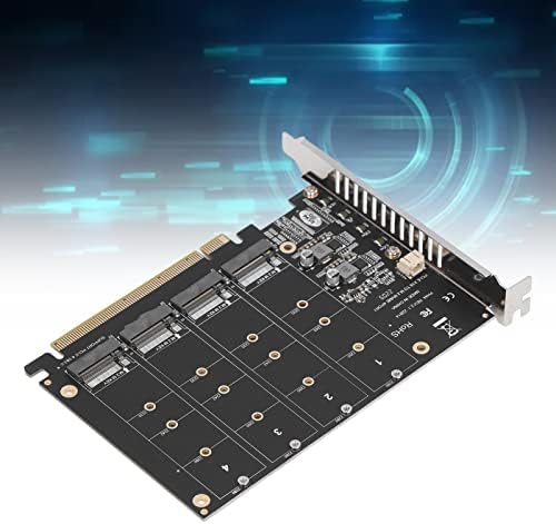 M.2 NVME SSD za PCIe X16 adapter, LED indikator podržava PCIe 3.0, 4.0 Transfer protokol, 4 port SSD artray