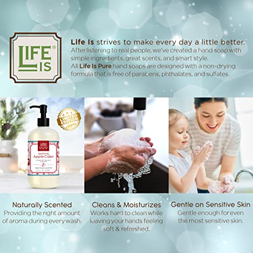 Life je čisti tečni sapun za ruke, Sezonski miris raznovrsni paket, prirodan i održiv, 12,5 fl oz - pakovanje