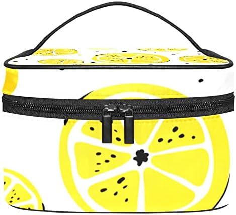 Voćni limunski uzorak žuta šminka toalet toaletna torba za prijenosni kozmetički torbica za žene za žene