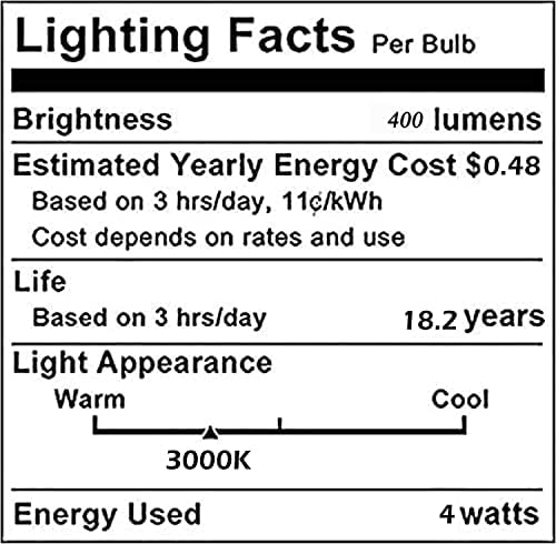 T38 LED žarulja sa žarnom niti, E12 baza 4W LED sijalica toplo Bijela 3000k ekvivalentno 40W