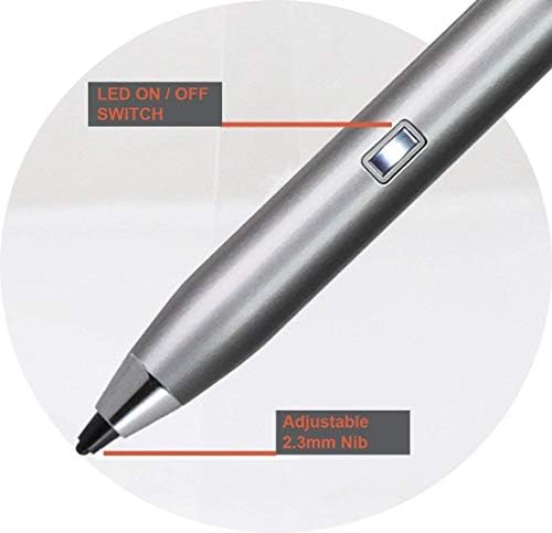 Navitech srebrna mini fine tačaka digitalna aktivna olovka STYLUS kompatibilna sa Samsung Galaxy