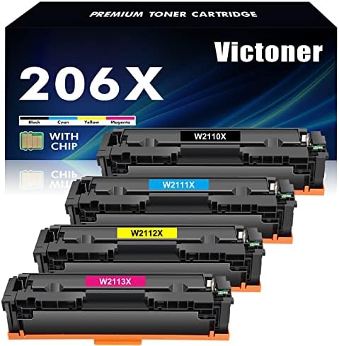 VICTONER 206x 206a Toner kertridži 4 pakovanja kompatibilna zamena za HP 206x 206a W2110X W2110A rad za HP