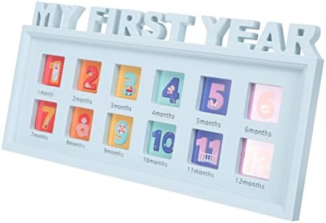 Kisangel 3kom 12 Frame Desktop plava St uspomenu novorođenče prvi okviri rast poklon prekretnica