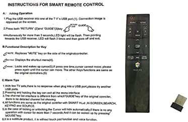 Zamjena daljinskog upravljanja kompatibilna sa Samsung HUB 4K zakrivljenim TV-om BN59-01220E RMCTPJ1AP2 BN5901220E UN55JU6700F