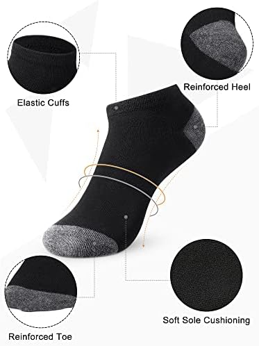 Hicarer 150 pari muških jastuka čarape za gležnjeve prozračne Ležerne čarape Comfort muške niske