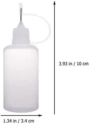 Zerodeko 9pcs plastične iglene boce prozirne kontejnere za paljenje za boce precizne vrhove aplikatora