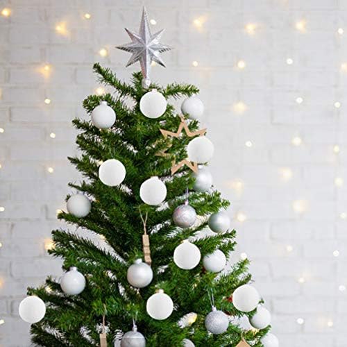 Toyandona 12pcs 6cm božićne lopte pjene za obrtni kuglice bijele pjene kuglice kuglice božićno stablo viseće