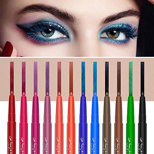 WEERSHUN Novi mat Eyeliner Liquid vodootporan jednostavan za nošenje šminka mat olovka za oči plava crvena zelena smeđa olovka za oči olovka za oči 12 boja