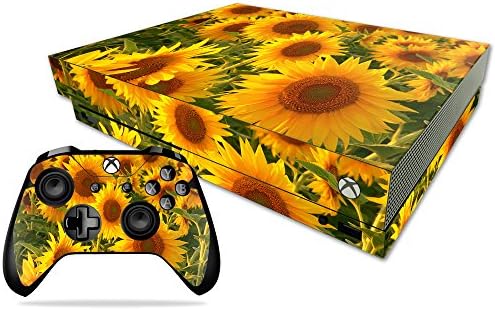 MightySkins koža kompatibilna sa Microsoft Xbox One X - Sun Flowers / zaštitni, izdržljivi i jedinstveni poklopac za omotavanje vinilnih naljepnica / jednostavan za nanošenje, uklanjanje i promjenu stilova / proizvedeno u SAD-u