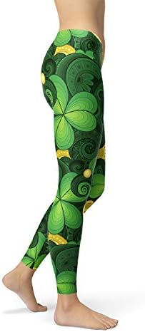 Irska Shamrock djetelina gamaše Srednja struka zelene hlače za djetelju za Dan Svetog Patrika