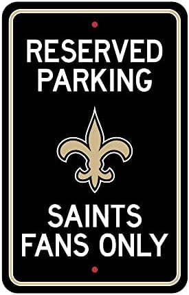 NFL-New Orleans Saints Team boja zadržana parking znak dekor 18in. X 11.5 in. Lagan