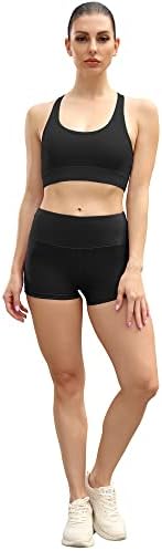 CHRLEISURE Workout Booty spandex kratke hlače za žene, meke hlače za jogu visokog struka
