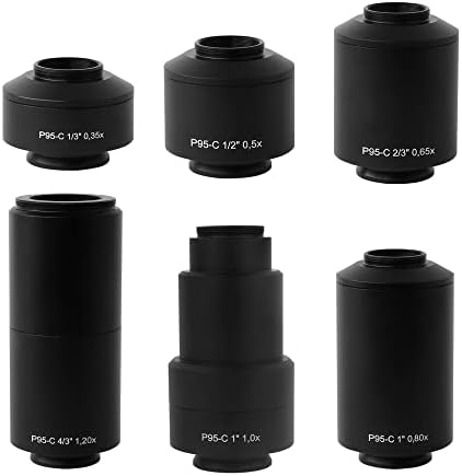 Gfonix mikroskop adapter P95 mikroskop C-montiranje 0,35x 0,5x 0,65x 0,8x 1x 1,2x 1,5x 1,5x adapter za kameru Kompatibilan je za Z_E, ISS mikroskopio mikroskop pribor