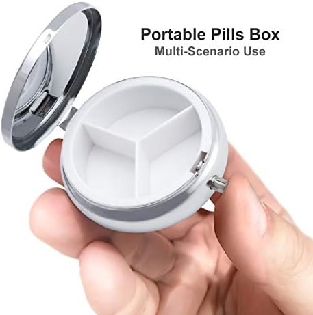 Kutija za pilule snjegović Sretan Božić okrugla medicina tablet Case prijenosni Pillbox vitaminski kontejner