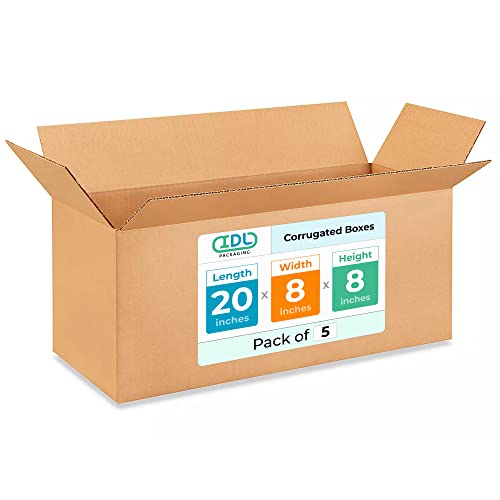IDL pakovanje dugih valovitih pokretnih kutija 20 D x 8 Š x 8 V-odličan izbor čvrstih kutija za pakovanje za USPS, UPS, FedEx otpremu - kartonske kutije koje se lako recikliraju za pakovanje