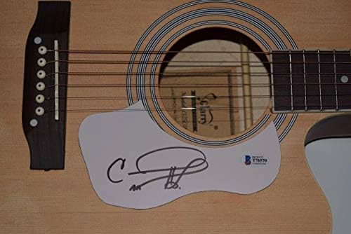 Carrie underwood potpisao je autogramiranu veličinu akustična gitara Beckett bas coa