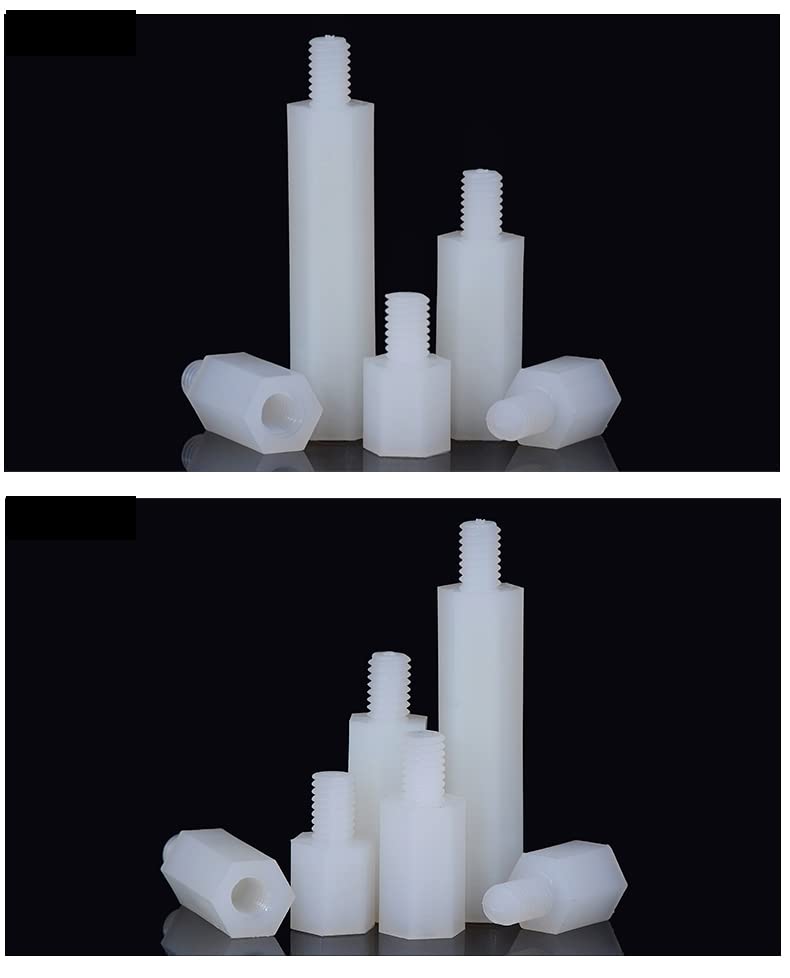 Najlonski Jednostruki Šesterokutni klin,postolje za matičnu ploču, koristi se za izolacijsku kolonu kolone itd.M4x12mm+6mm
