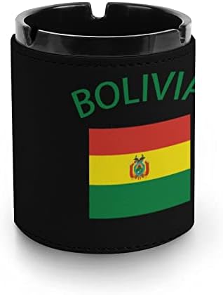 Zastava države Bolivija Koža Cigaretna cigareta pepeljara Ash Holder Prijenosni desktop Pušenje