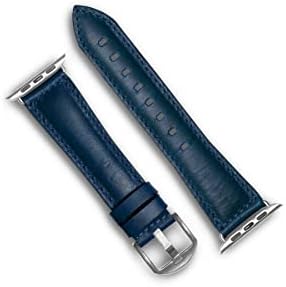 Muška premium mekana kožna ručno izrađena kompatibilna traka sa kopčom od nehrđajućeg čelika za Apple Watch