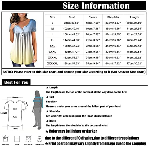 2023 Ljetna modna majica za žene cvjetne tuničke vrhove za nošenje s tamkama s kratkim rukavima