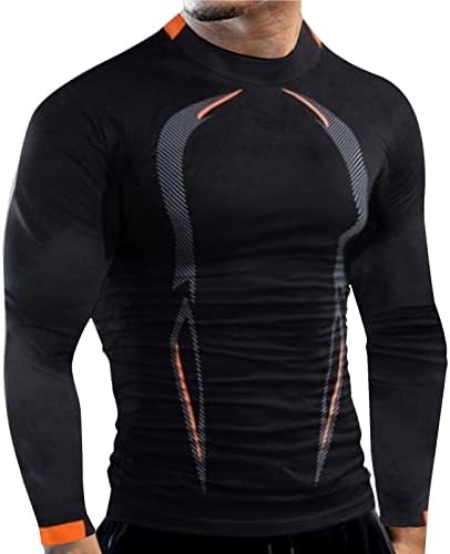 XXBR 2022 Nove majice za kompresiju za muške, dugih rukava Brzi suhi visoki elastičnost mišića Sports Tee Tops Workout Thirt