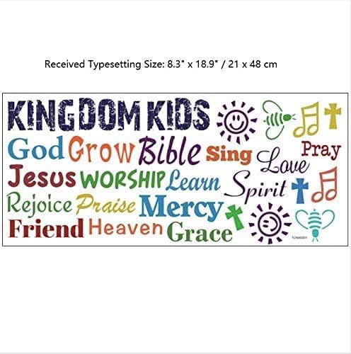 Nedeljni školski ukrasi za dječju naljepnice za djecu Kids Letters Inspirational Christian Bible stihovi