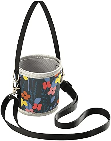 Poklopac nosača za boce sa ramenom Cvjetni cvjetovi crvena mornarica boca za nošenje kućišta torbi za šetnju sportskim putovanjima