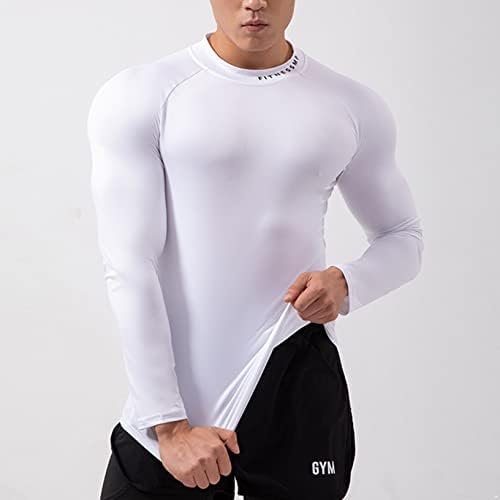 Kaerm muške upf 50+ dugih rukava Kompresioni košulje Dry Fit Workout Sports Sports Gym majica Base-sloj mišići vrh