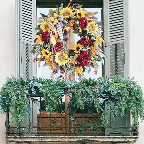 Debeli 40cm suncokret vijenac cvijet dobrodošlica znakov za viseći dekor prednjeg vrata za domaću zabavu