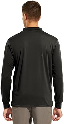 Mier muške košulje s dugim rukavima Golf polo Brze suhi atletske majice, UV zaštita od sunca i