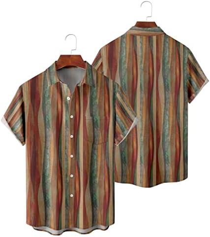 Xiloccer muns tiskane havajske majice s kratkim rukavima majica na plaži za majicu za plažu za majicu za tiskanu bluzu Multi Color
