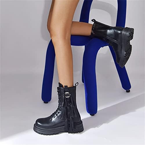 Zimske cipele za žene Dame Modni kožni čizme UP čizama za čizme Tassel bočni patentni zatvarač Platforma