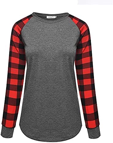 Ženski blok u boji Tunic The Casual dugih rukava The Striped okrugli vrat Jesen košulje Loose pulover bluze