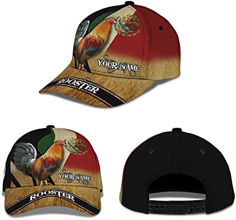 Rooster Classic šešir za poljoprivrednika tiskanog personaliziranog naziva COP sa Mexico pinotvornom dizajnom na njemu, višebojni