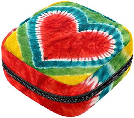Srčano kravata boja sanitarne vrećice za pohranu sa ubrusom Prijenosni torba za žene za žene teen djevojke menstrualni kup torbica