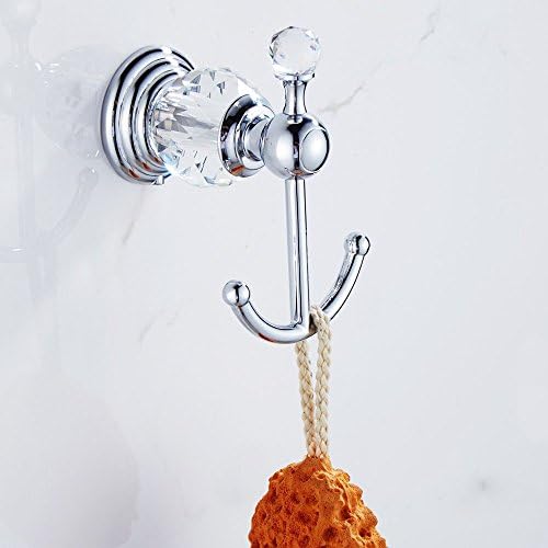 Leyden Crystal kupaonica, hrom kupaonice Pribor za ručnik ručnika za ručnik Bar WC WC papir Držač kaputa na zidu Polirani 4 komada sa dizajniranim kristalnom bazom
