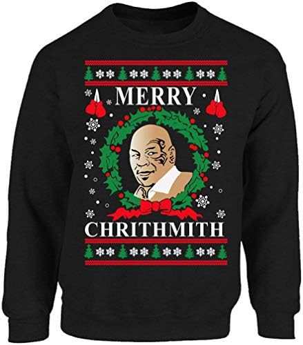Vizir sretan chrithmith božićni duks Mike Tyson ružni božićni džemper