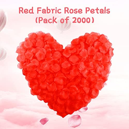 Civaner 25 kom crveni srčani baloni Volim te Valentines Dan 2000 Petka za ružu 40 inčni medvjedi balonski i bijeli uslov za usavršavanje za vjenčanje, bijelo, prozirno, crveno